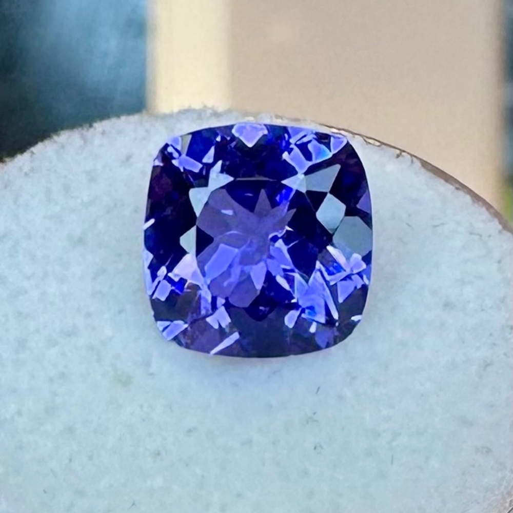 💜 CERTIFIED VIOLET BLUE 3.55 ct Tanzanite ✨ Cushion Cut Gem